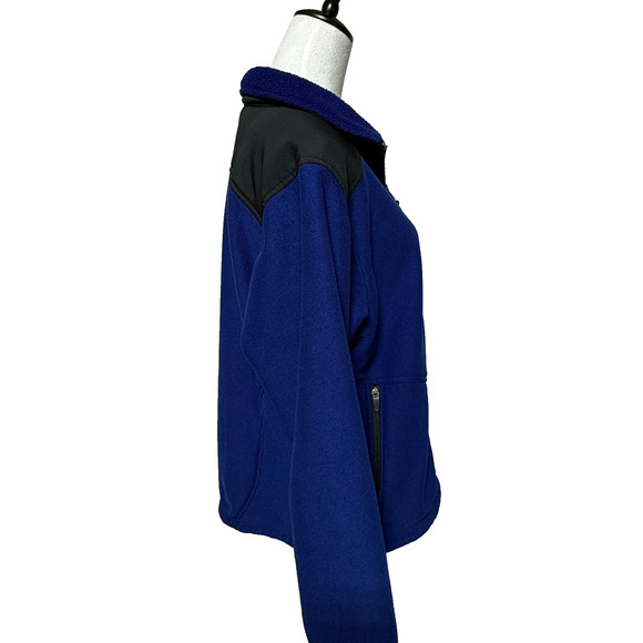 LL Bean Jacket Womens Large Blue Polartec Windpro Fleece Full Zip Hiking Outdoor - Picture 7 of 13